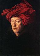 Jan Van Eyck Self-portrait oil painting artist